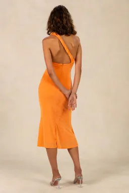 Misha Dune Slinky Jersey Midi Dress Orange Size 10/M for rent on The Volte - image 2