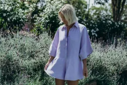 Coco Willow Rae Linen Playsuit in Lavender Size 8 for rent on The Volte - image 3
