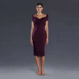 Jadore Off-Shoulder Plum Dress Purple Size 14  for rent on The Volte - image 1
