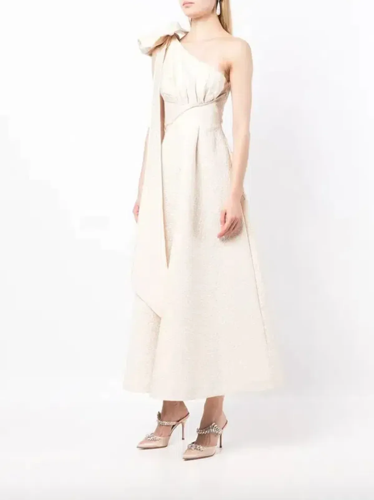 Rachel Gilbert Malea Midi Dress Stone Size AU 6 - Image 2
