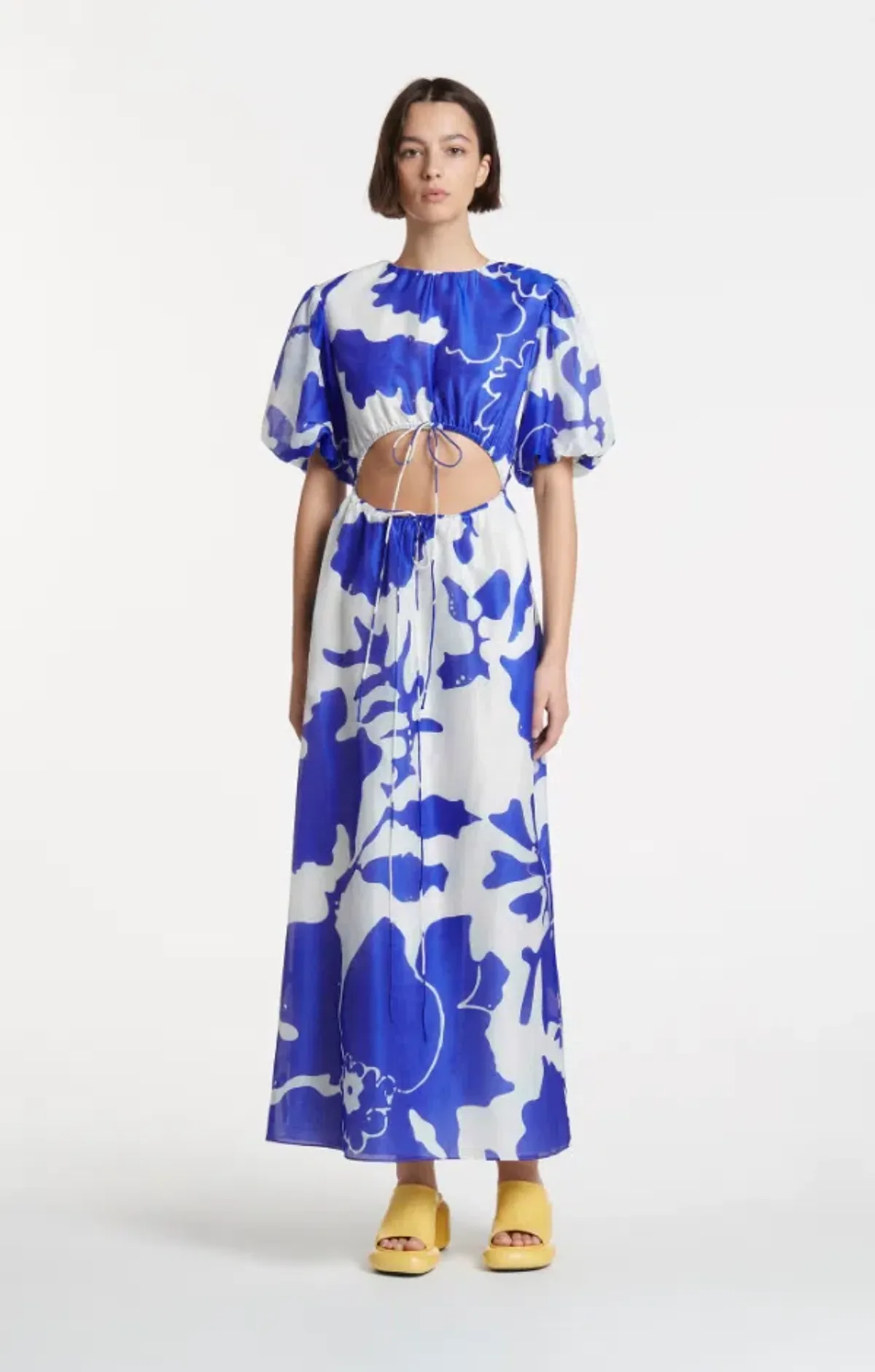Sir the Label Vivi Puff Sleeve Maxi Dress Blue Print Size 1/AUS 8 - Image 1