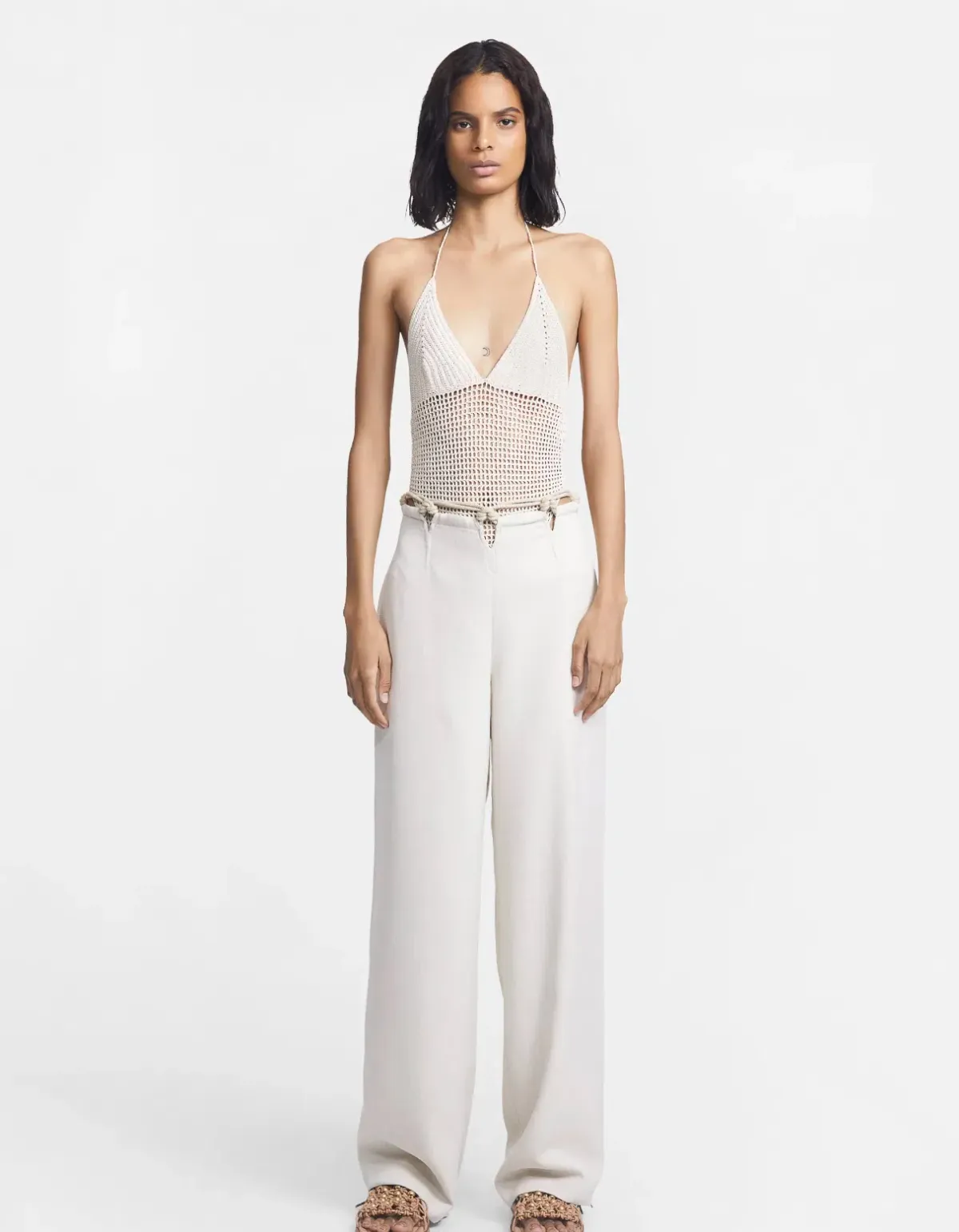 Dion Lee Macrame Pant in Ivory Size XS / AU 6 - Image 1