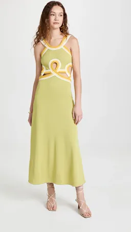 Christopher Esber Looped Verner Bind Dress Green Size 8 for rent on The Volte - image 1