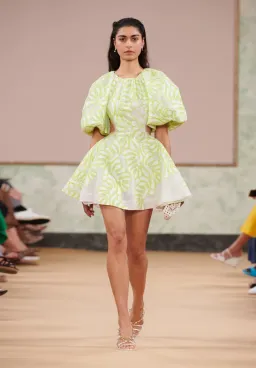 Aje Botanical Applique Mini Dress Green Size 6 for rent on The Volte - image 1