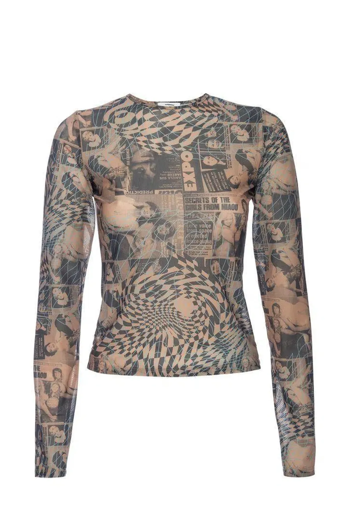 Miaou Wanted Long Sleeve Tee Print Size XS/Au 6 - Image 4