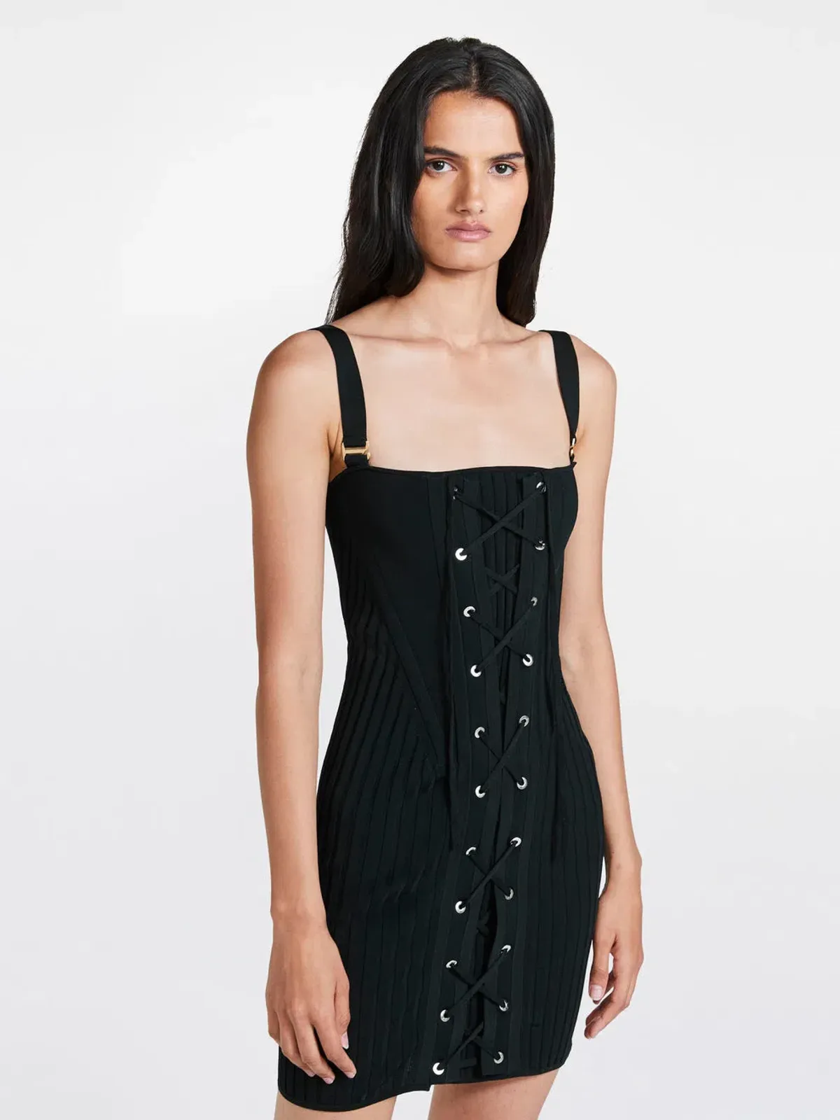 Dion Lee Laced Corset Dress Black Size S/Au 8 - Image 2