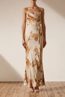 Shona Joy Ines Bias Cowl Maxi Dress Floral Size 8 / S for rent on The Volte - image 1