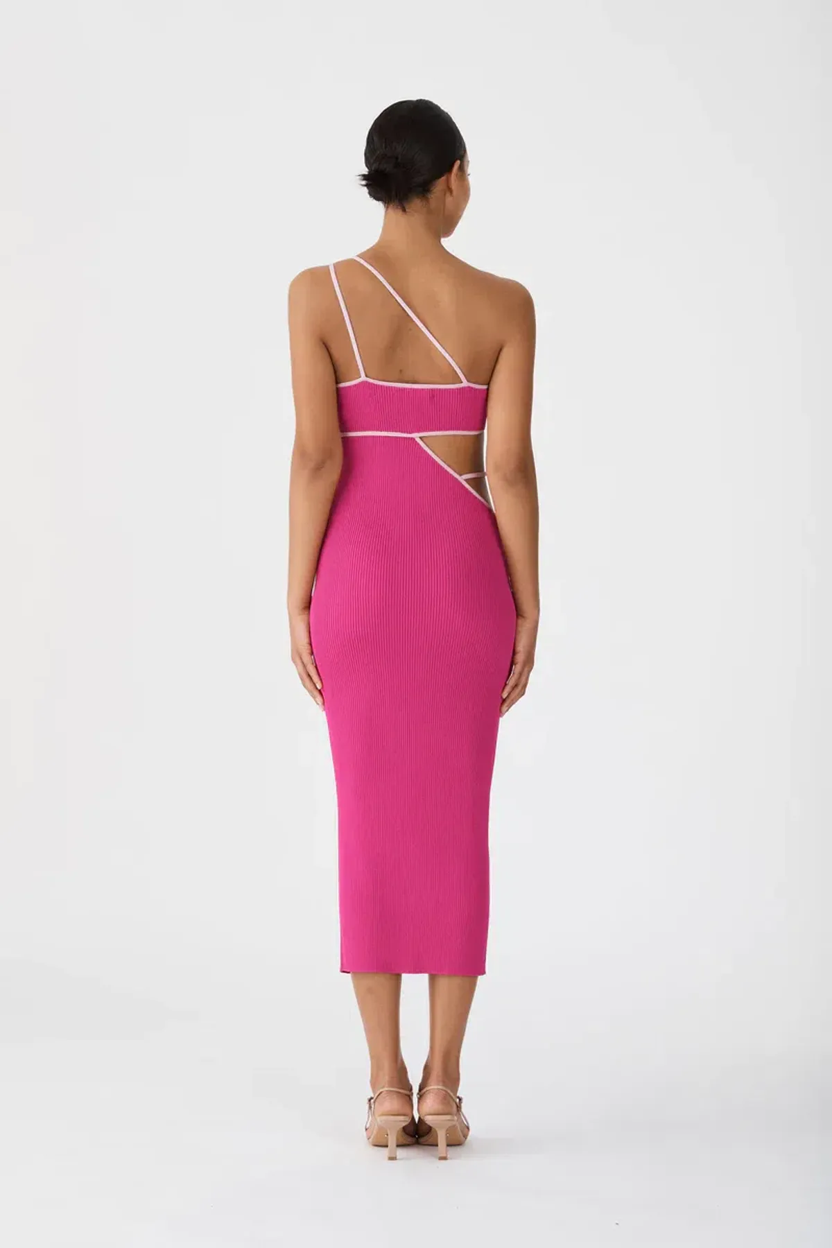 San Sloane Nathalya Midi Dress Pink Size 6 / XS - Image 3
