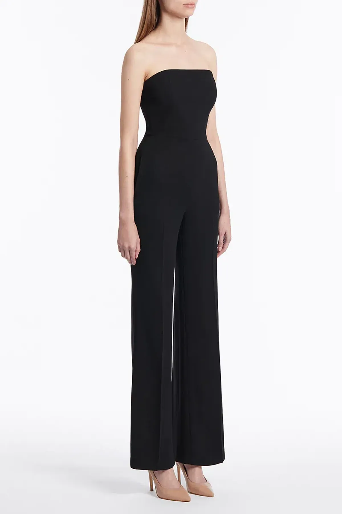 Carla Zampatti Crepe Strapless Jumpsuit Black Size XS / Au 6 - Image 2
