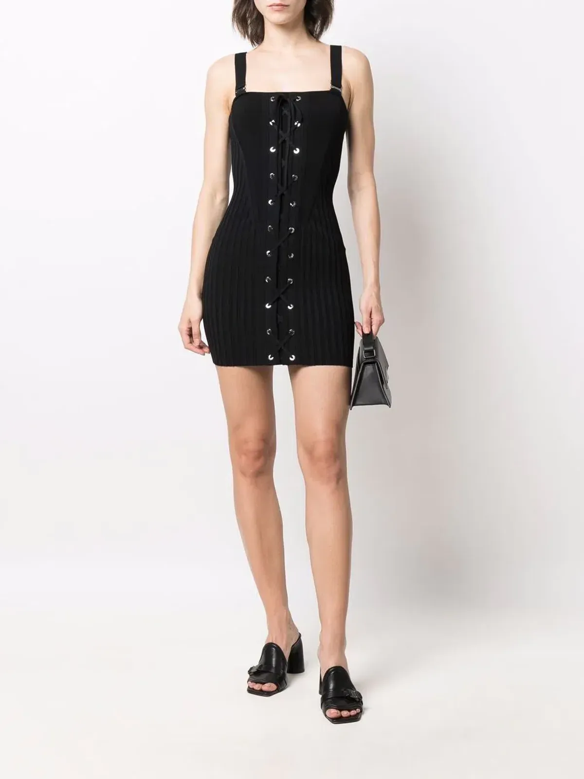 Dion Lee Laced Corset Mini Dress Black Size XS/Au 6 - Image 1