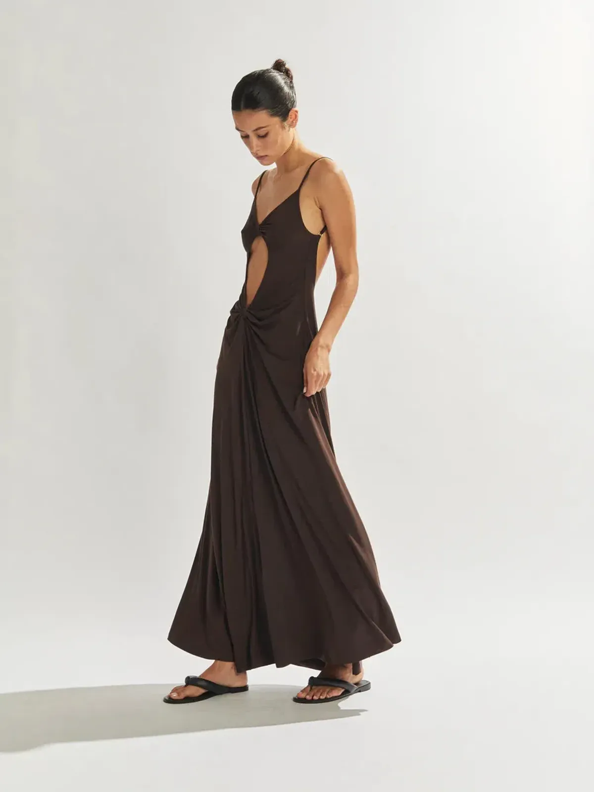 One Mile Sammy Dress Brown Size 8 - Image 4