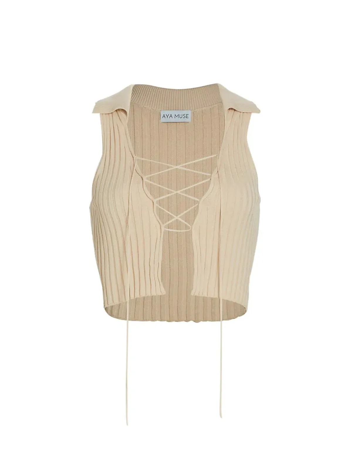 Aya Muse Reposier tan Top & Skirt Set Tan Size 4 - Image 3
