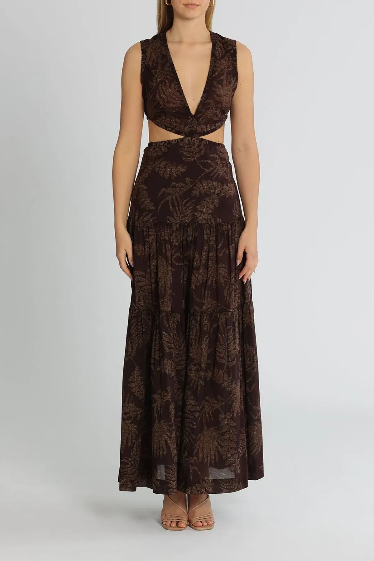 Bec & Bridge Desert Palm Maxi Dress Print Size 8 - Image 1