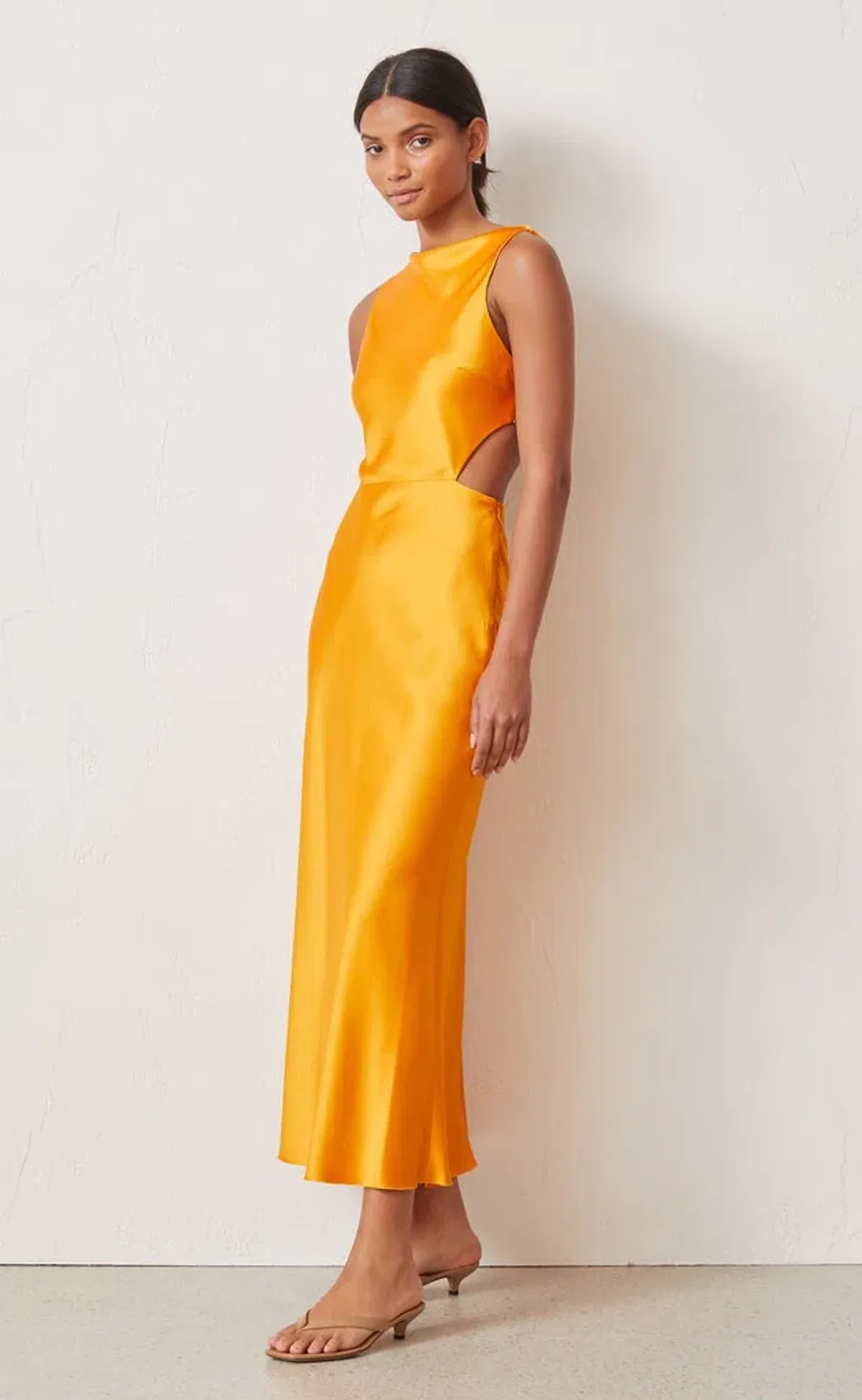 Bec & Bridge Seraphine Cut out Midi Dress Tangerine Size 8  - Image 2