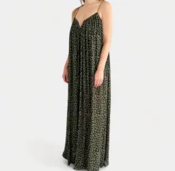 Camilla And Marc Tatami Full Maxi Dress Green Animal Print Size 8 for rent on The Volte - image 2