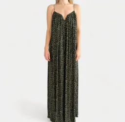 Camilla And Marc Tatami Full Maxi Dress Green Animal Print Size 8 for rent on The Volte - image 1