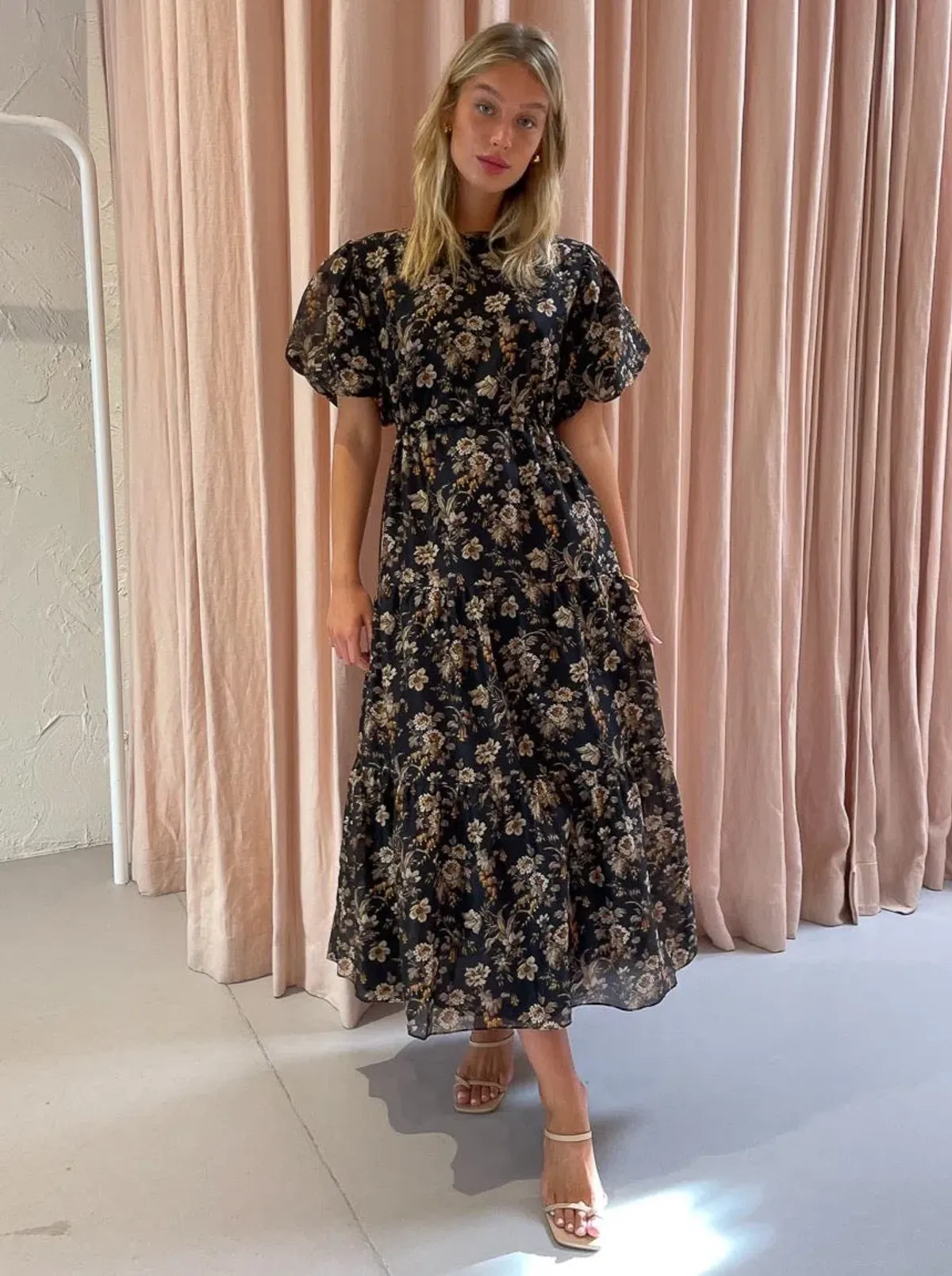 Sir the Label Amerie Open-back Midi Dress Floral Size 2/Au 10 - Image 1