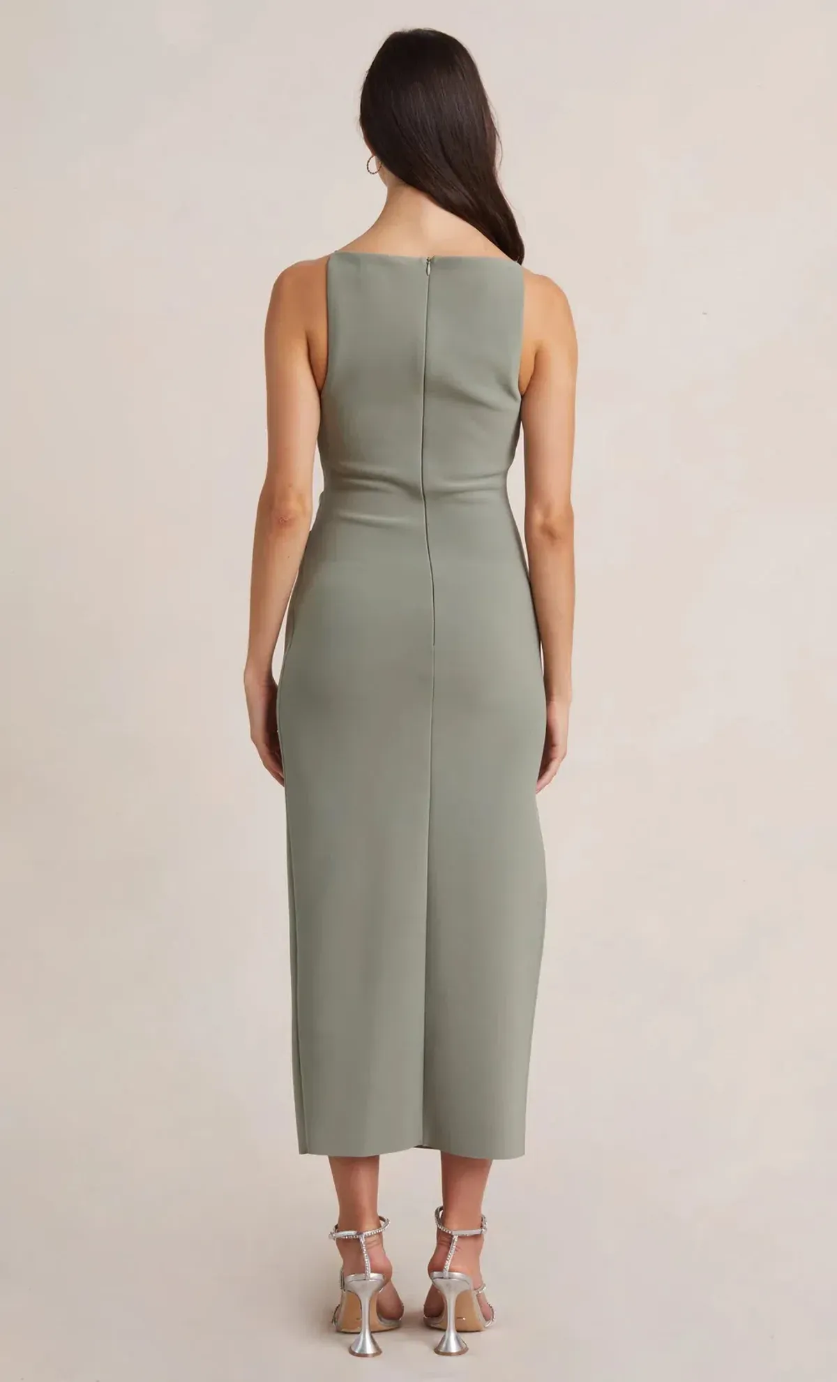 Bec & Bridge Tuck Dress Green Size 12 - Image 3