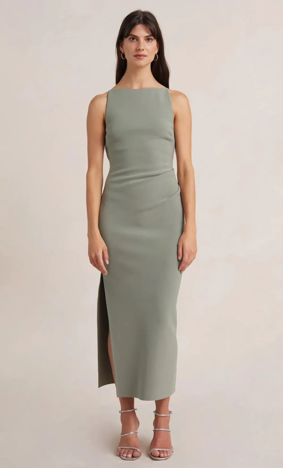 Bec & Bridge Tuck Dress Green Size 12 - Image 1