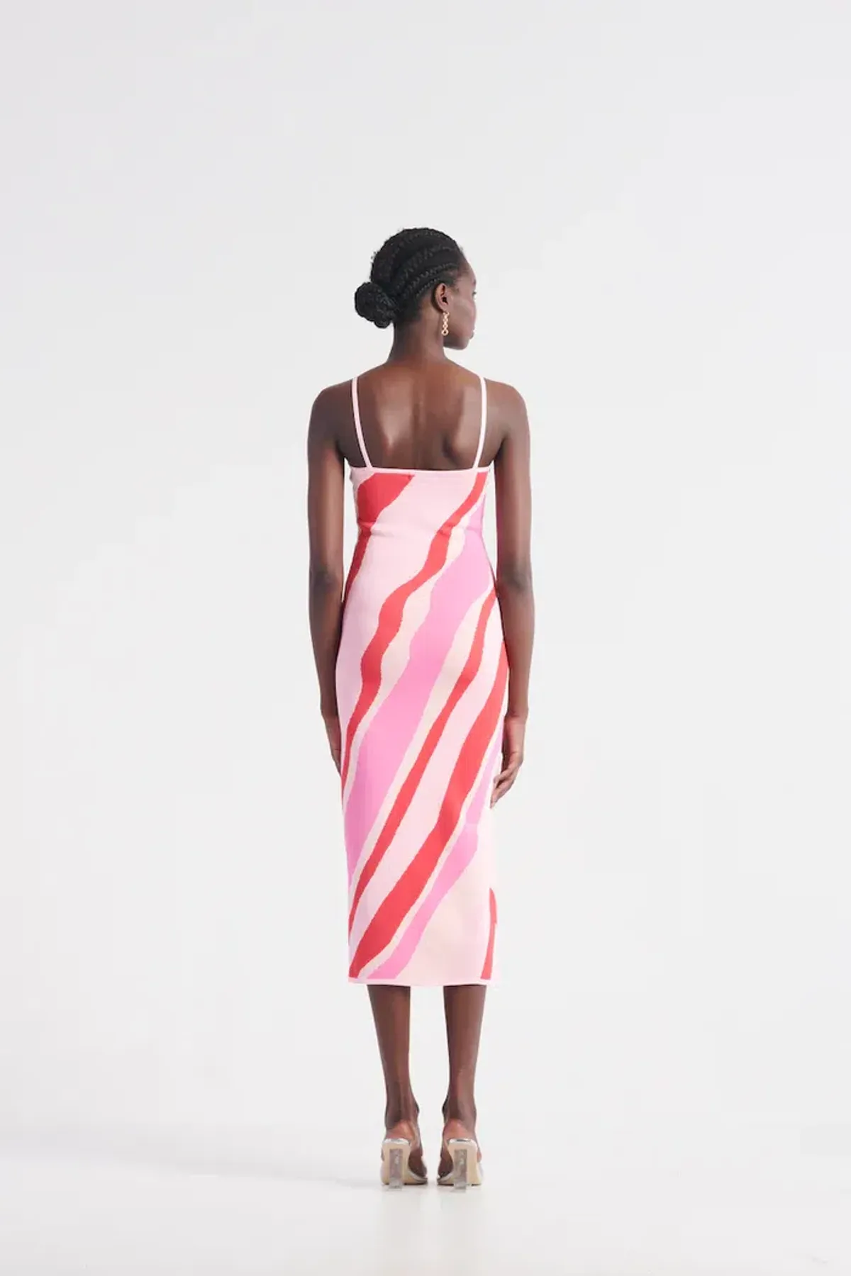 St Cloud Margarita Wave Knit Midi Dress Pink Size XS / Au 6 - Image 3