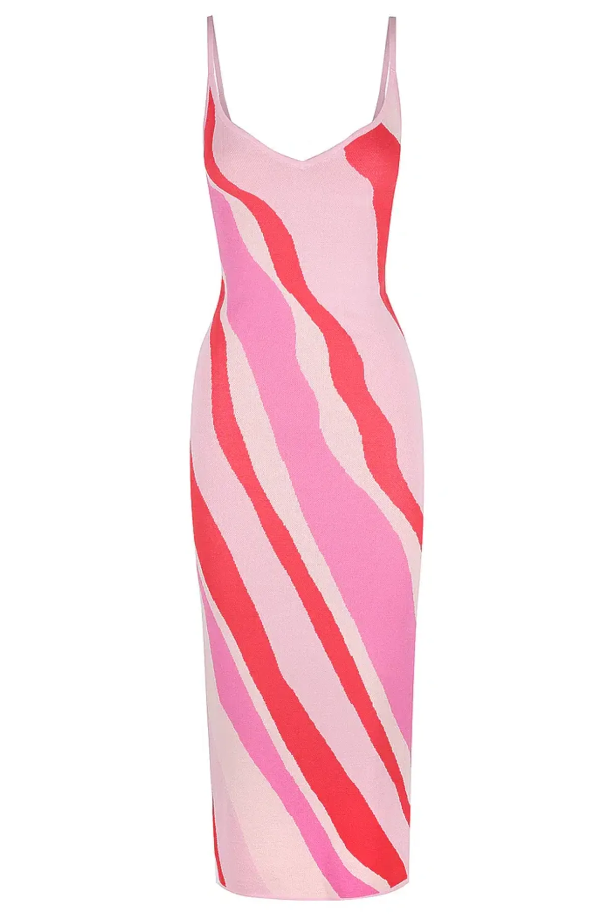St Cloud Margarita Wave Knit Midi Dress Pink Size XS / Au 6 - Image 6