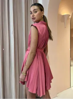 Acler Seymour Dress Dusty Pink Size 6 for rent on The Volte - image 5