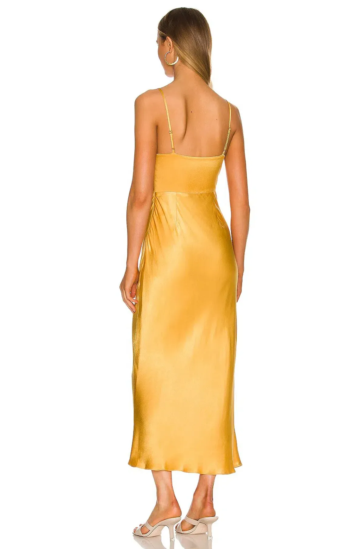 Shona Joy Alma Lace Up Midi Saffron - Image 2