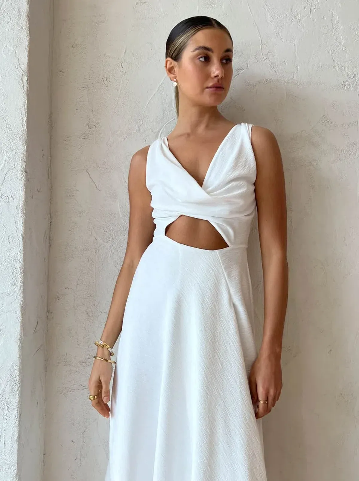 One Fell Swoop Marni Midi Dress in Pulsar White Size 10 - Image 2