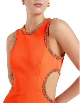 Rebecca Vallance Loretta Cut Out Mini Dress Orange Size 10 for rent on The Volte - image 2