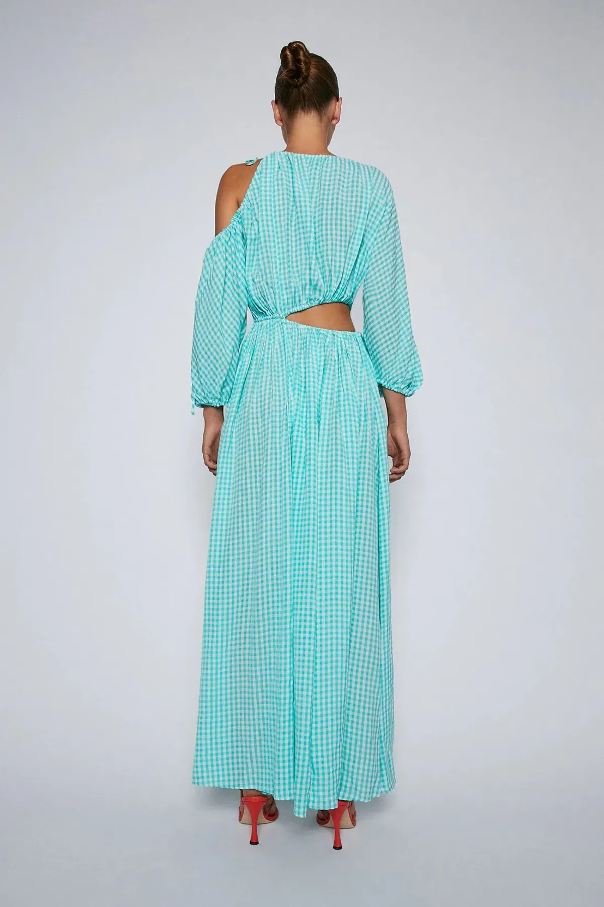 Scanlan Theodore Gingham Drawstring Dress Mint Size 8 / S - Image 3