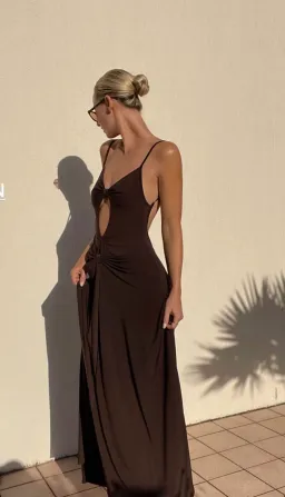One Mile the Label Sammy Maxi Dress Cocoa Size XS/Au 6  for rent on The Volte - image 11