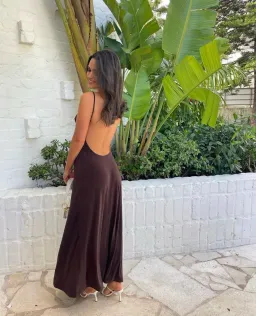 One Mile the Label Sammy Maxi Dress Cocoa Size XS/Au 6  for rent on The Volte - image 9