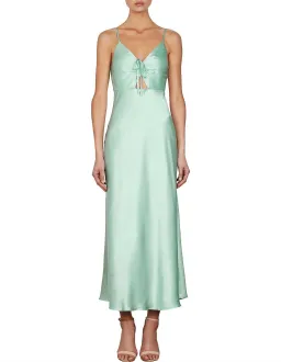 Shona Joy Jefferson Ruched Bias Midi Dress Mint Size 6  for rent on The Volte - image 1