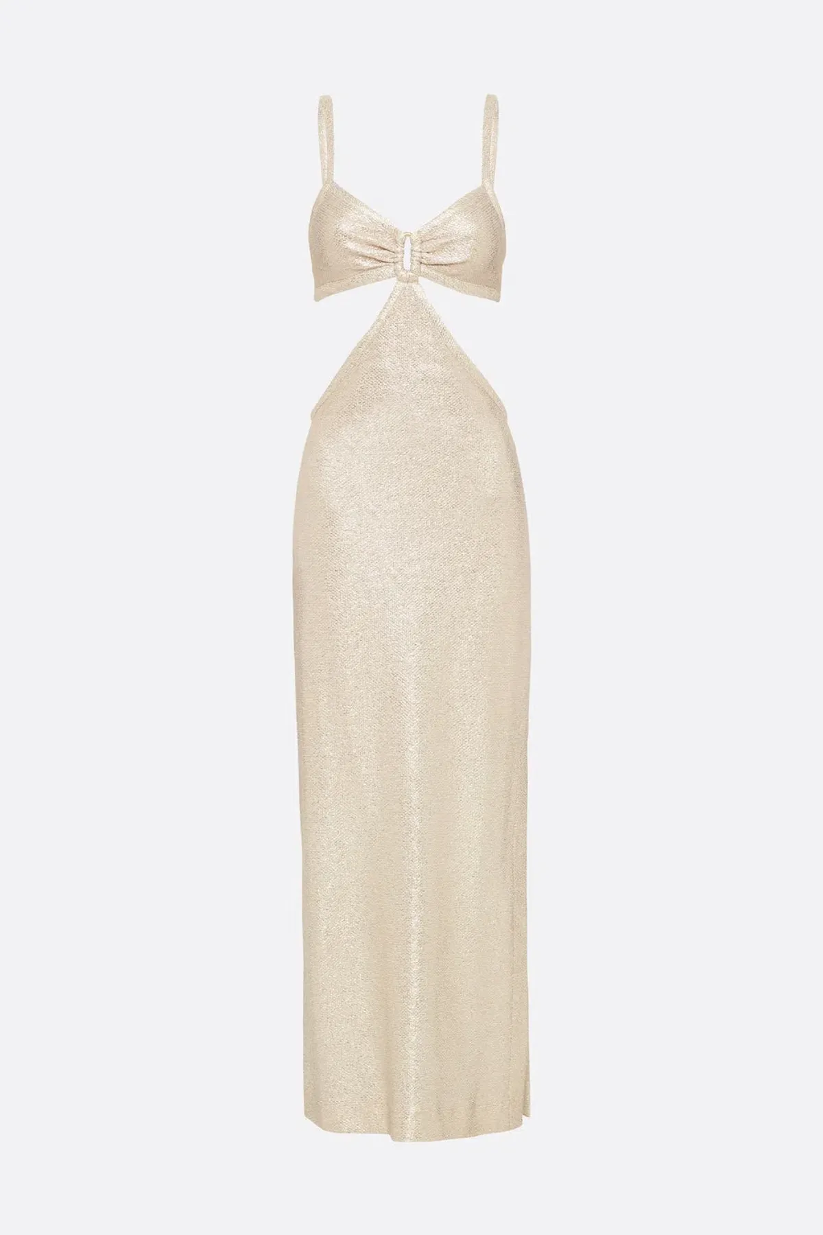 Manning Cartell Total Eclipse Cut Out Dress Soft Gold Size 12 - Image 4