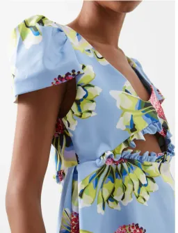 Kika Vargas Judith Tafffeta Dress Floral Print Size XS / AU 6  for rent on The Volte - image 2