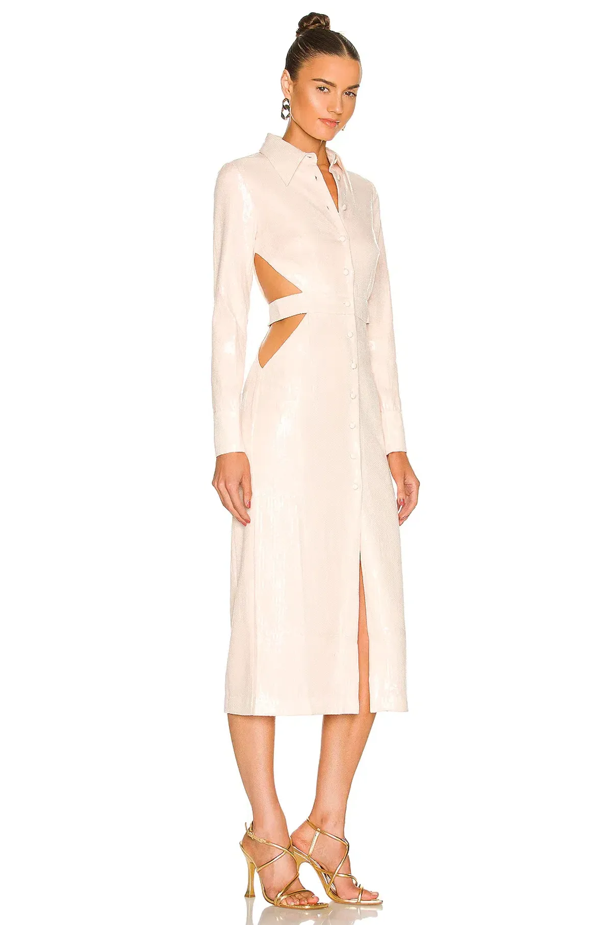 Alice McCall Night Sky Trench Dress Blush Pink Sequin Midi Dress Size 8 - Image 3