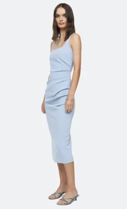 Bec & Bridge Karina Tuck Midi Dress Powder Blue Size 8 for rent on The Volte - image 2