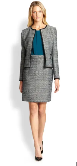 Hugo Boss Tweed Jacket Blue/Gold/Grey Size 6 for rent on The Volte - image 1