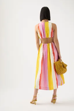 Aje Imagination Cut Out Midi Dress Multi Size 10 for rent on The Volte - image 2