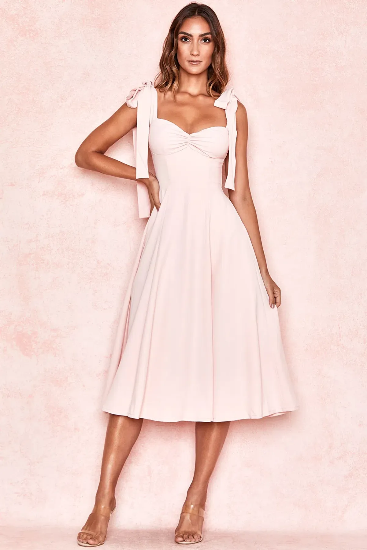 House of CB Alicia Midi Dress Pink Size S / Au 8-10 - Image 1