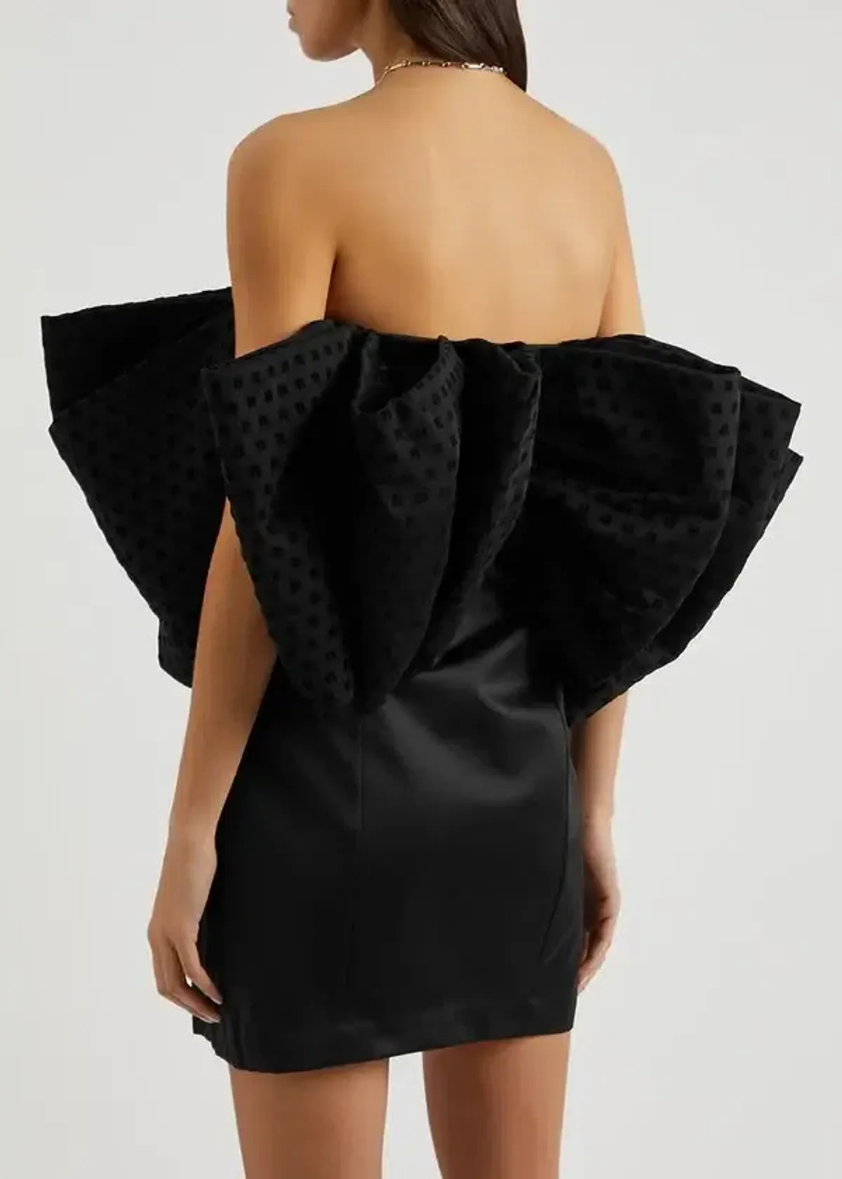 Rotate By Birger Christensen Natalie Bow Dress Black Size 8 - Image 3