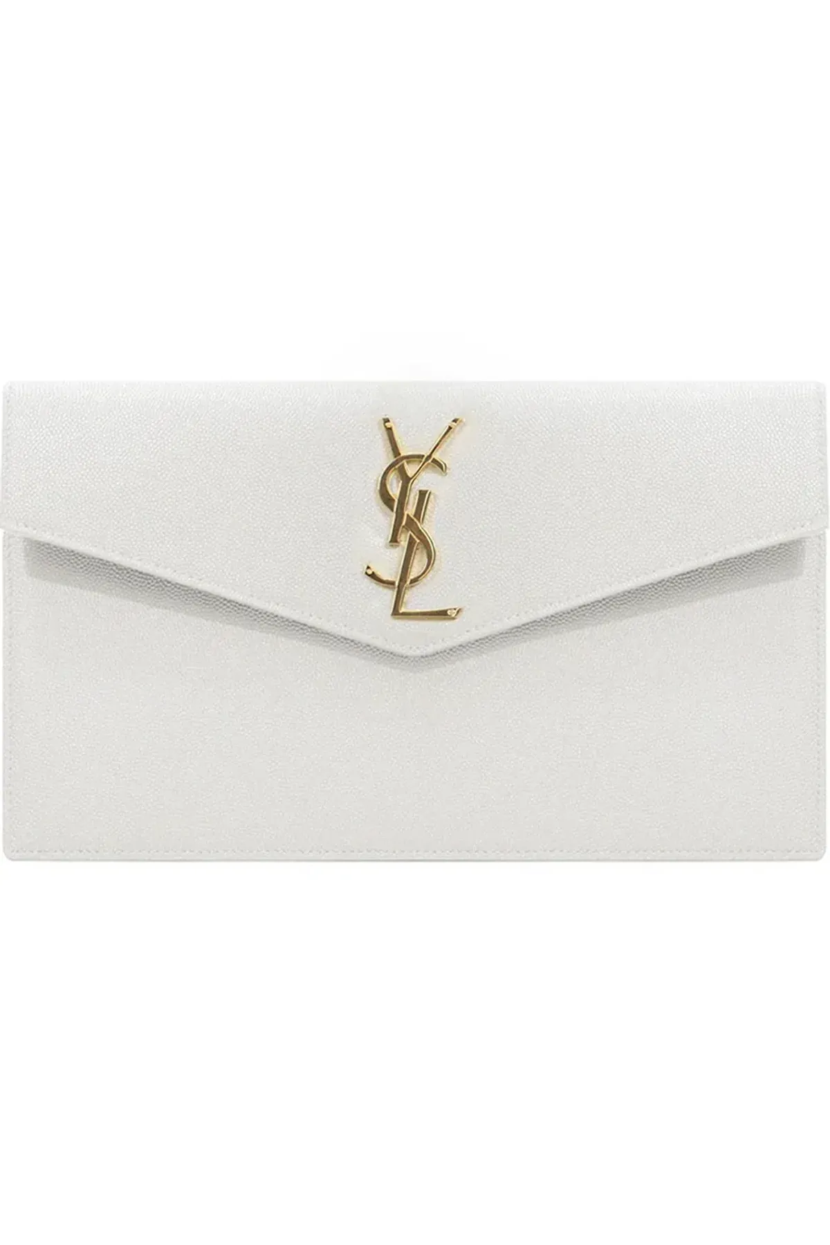 Saint Laurent Uptown Pouch Crema Leather Off White / Cream - Image 1