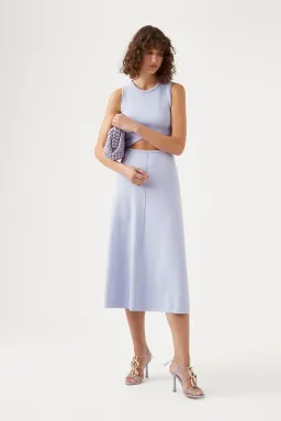 Aje Elm Braided Knit Tank Top and Petal Knit Midi Skirt Set Cool Lavender Size S/8 for rent on The Volte - image 1