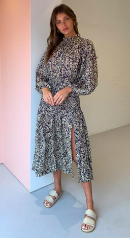 Bec & Bridge Emmanuelle Long Sleeve Midi Dress Print Size 12 for rent on The Volte - image 2