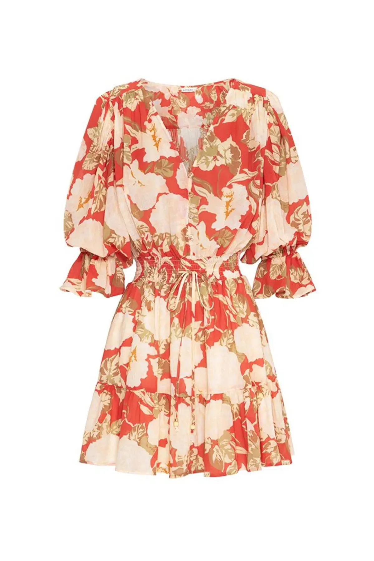 Kivari Helena Cotton Mini Dress Print Size 12 - Image 4