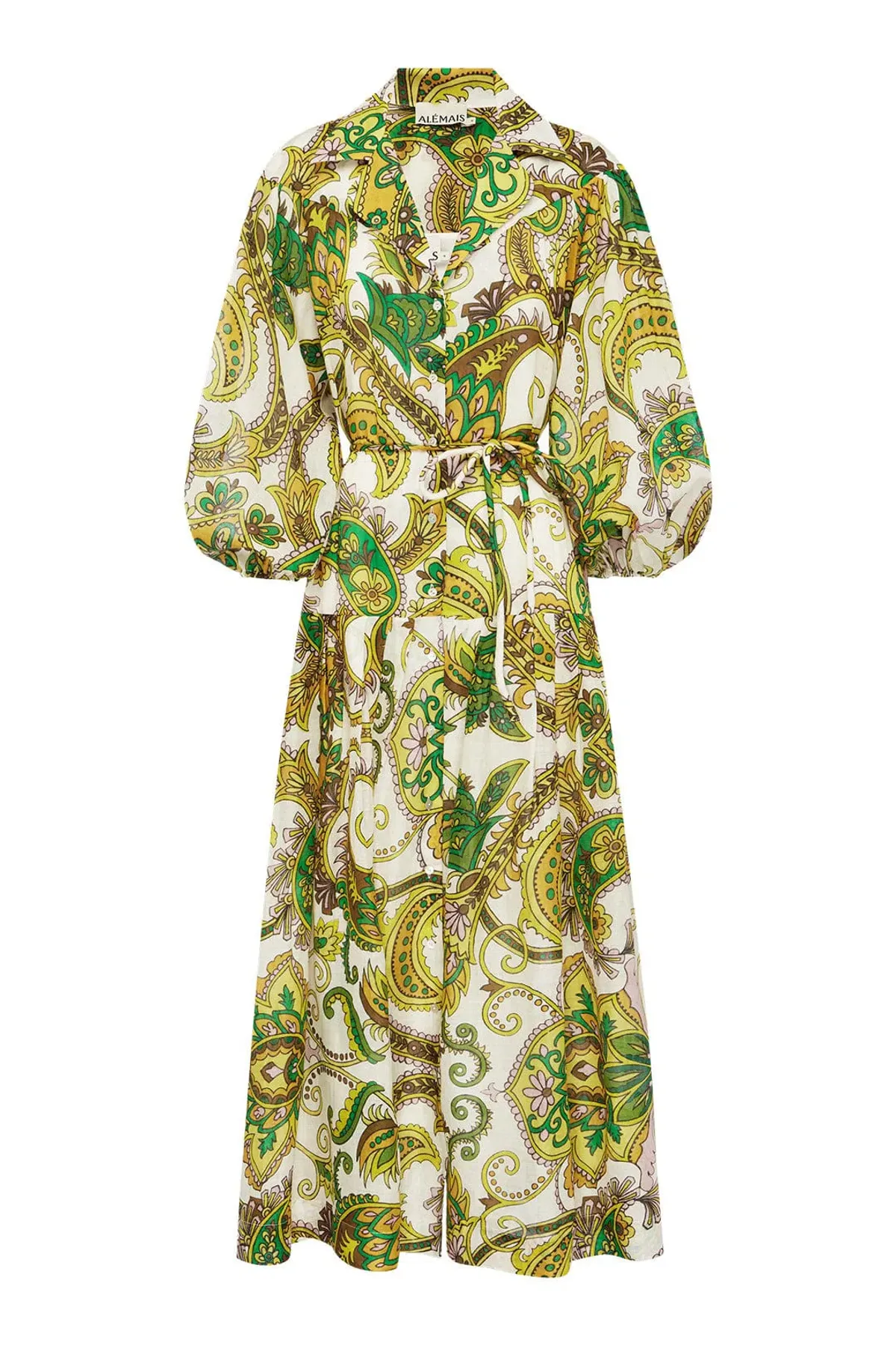 Alemais Octavia V Neck Shirt Dress Print Size 12 - Image 4