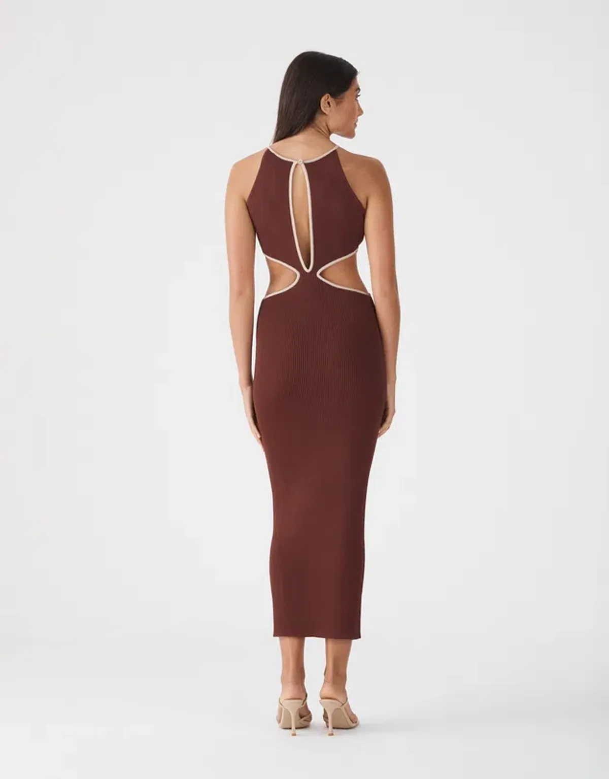 San Sloane Adrian Brown Dress Size 8 - Image 4