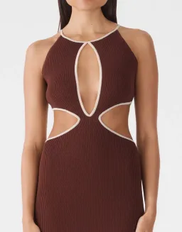 San Sloane Adrian Brown Dress Size 8 for rent on The Volte - image 2