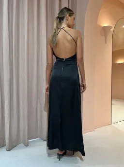 Sonya Moda Satin Embellished Keyhole Maxi Dress Black Size 8 for rent on The Volte - image 3
