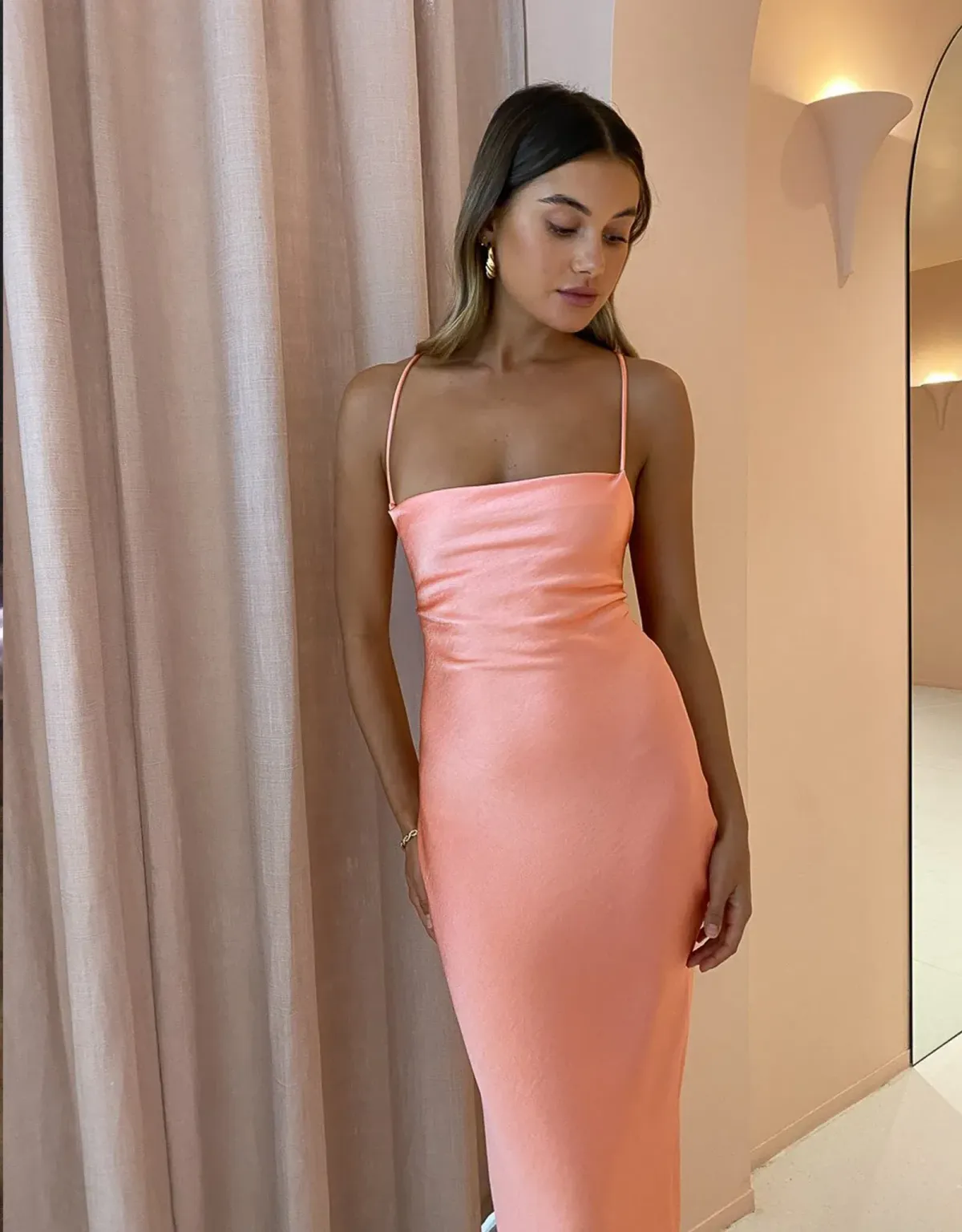 Bec & Bridge Veronique Dress Peach Size 8 - Image 2